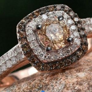 Champagne diamond ring